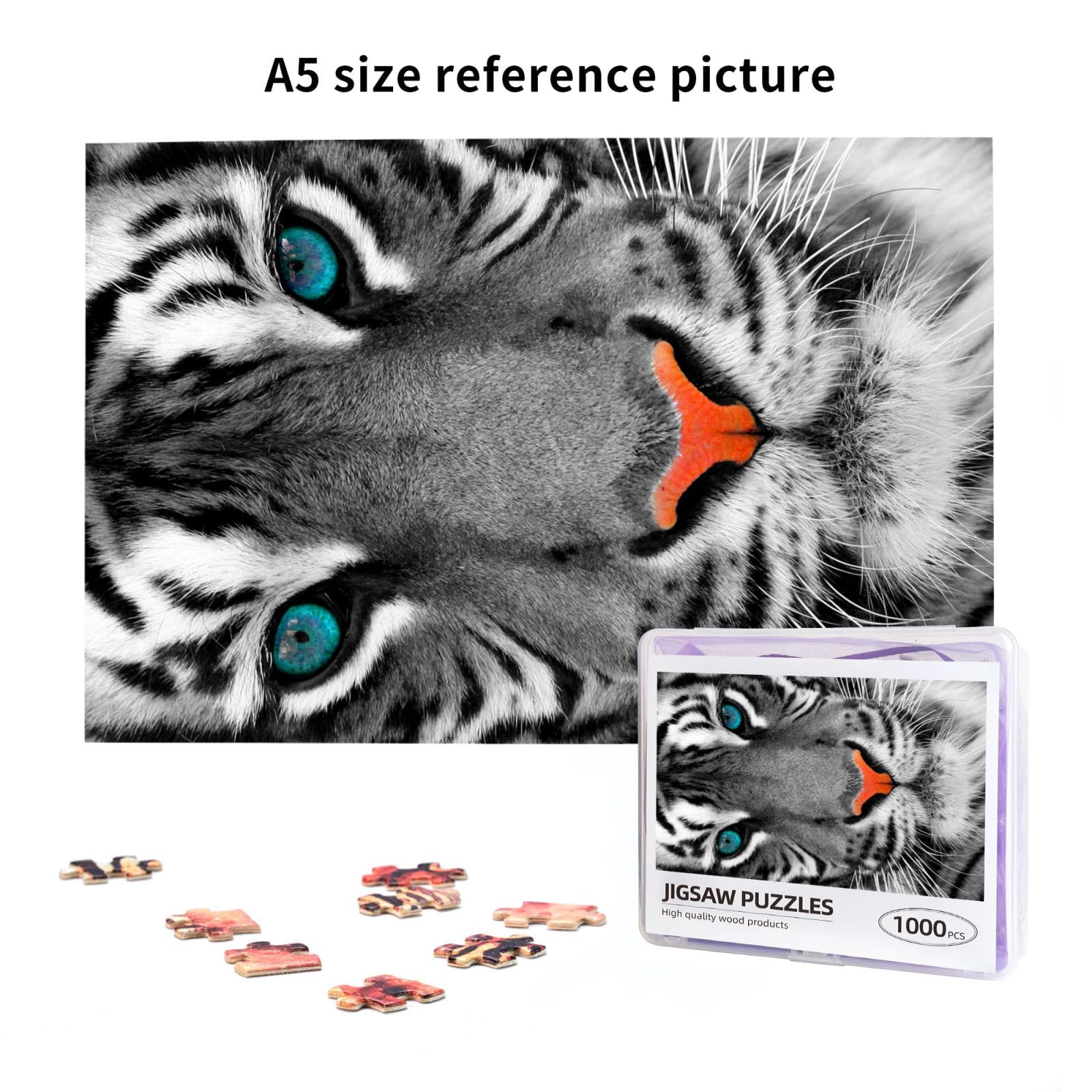 Amazon.co.jp: 虎 トラ 動物 (2) ジグソーパズル 木製 1000ピース